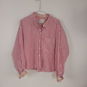 American Eagle Outfitters Red Striped Blouse